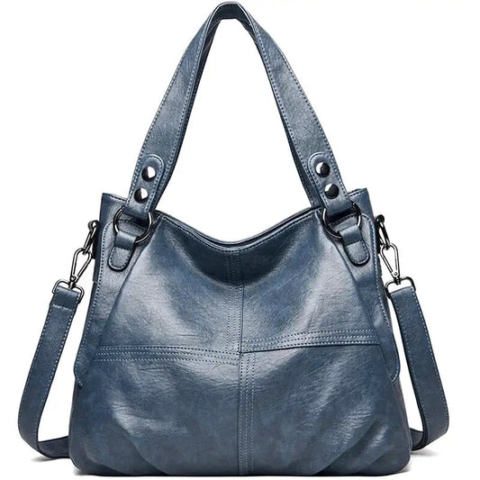 Classic Leather Handbag  Elegant Crossbody Design with Multiple Compartments Image 1