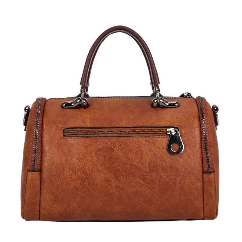 Classic Leather Handbag  Spacious Design with Tassel Charm Image 6