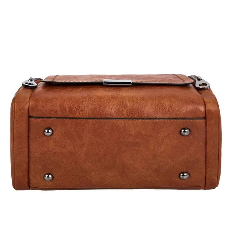 Classic Leather Handbag  Spacious Design with Tassel Charm Image 7