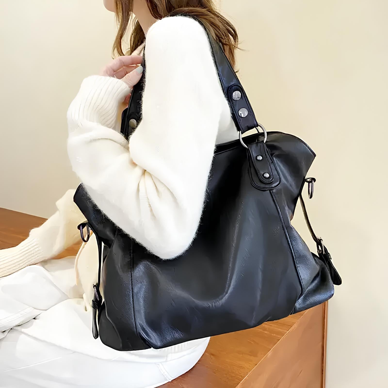 Luxury Handbag Large Capacity  Premium Faux Leather Tote With Shoulder Strap Image 7