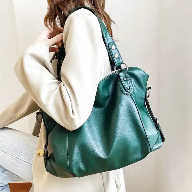 Luxury Handbag Large Capacity  Premium Faux Leather Tote With Shoulder Strap Image 8